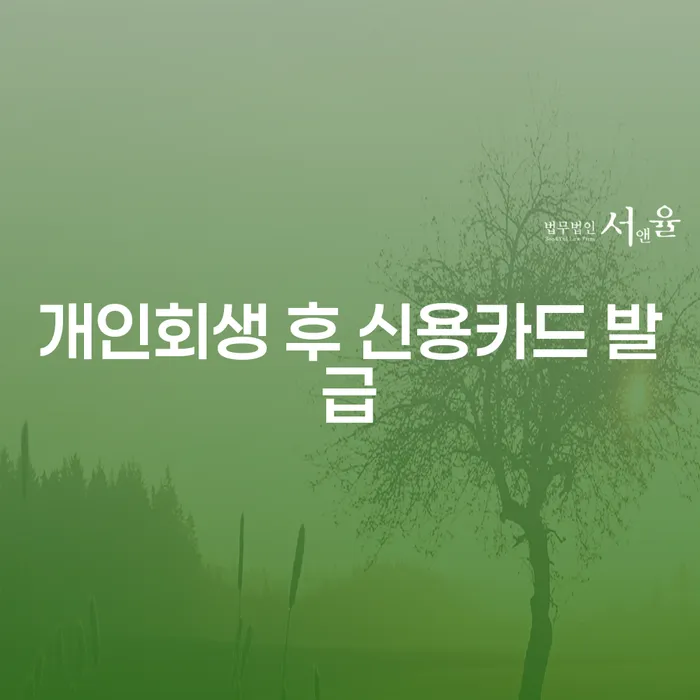 개인회생 후 신용카드 발급, 어떻게 가능할까요?